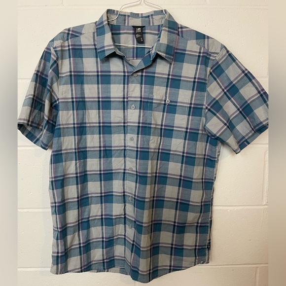 Mountain Hardwear Plaid Short Sleeve Shirt Men’s Size Large - Picture 1 of 7